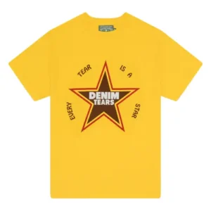 Denim Tears Every Tear is a Star T-Shirt Yellow