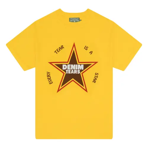 Denim Tears Every Tear is a Star T-Shirt Yellow