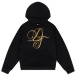 Denim Tears Metallic Gold Script Hoodie